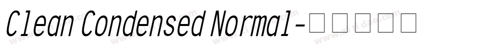 Clean Condensed Normal字体转换